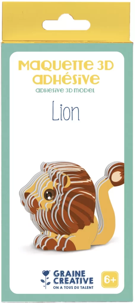 Maquette adhésive lion  pour les tous petits