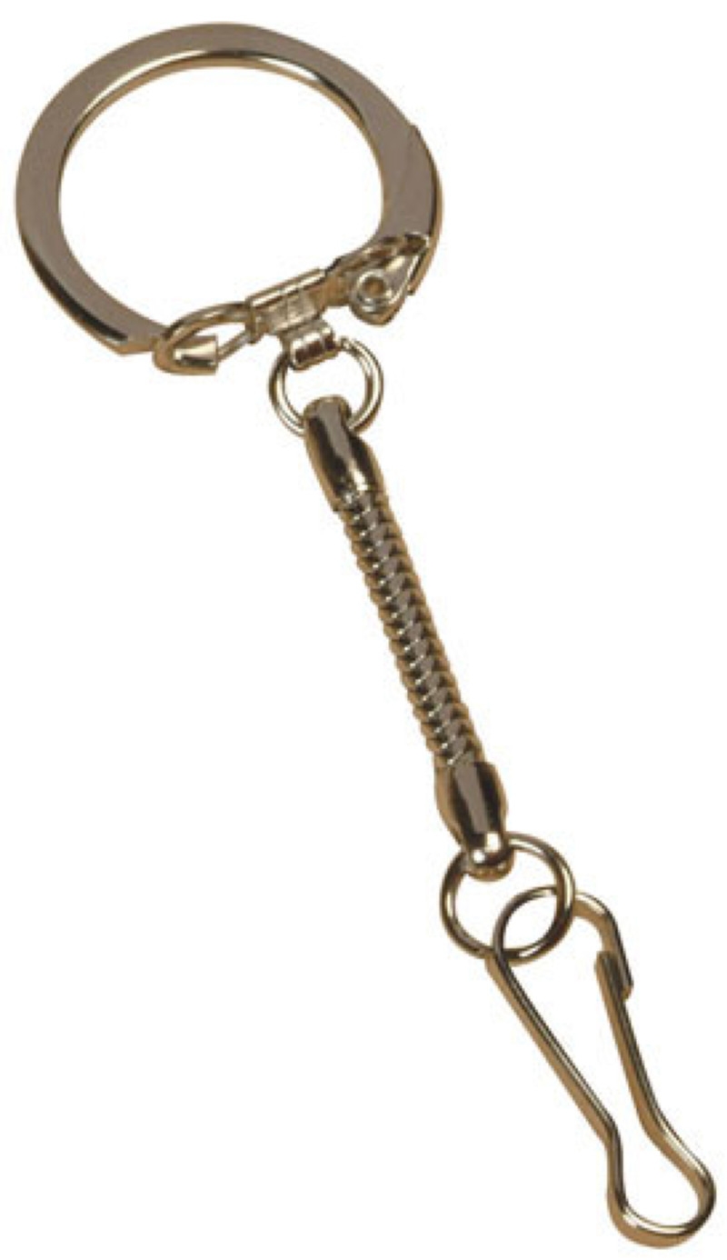 Porte-clés mousqueton en fil métallique fait à la main avec motif