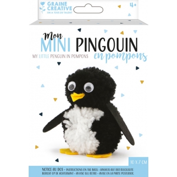 Kit pompon Activités manuelles Pingouin - Graine créative ref 440021