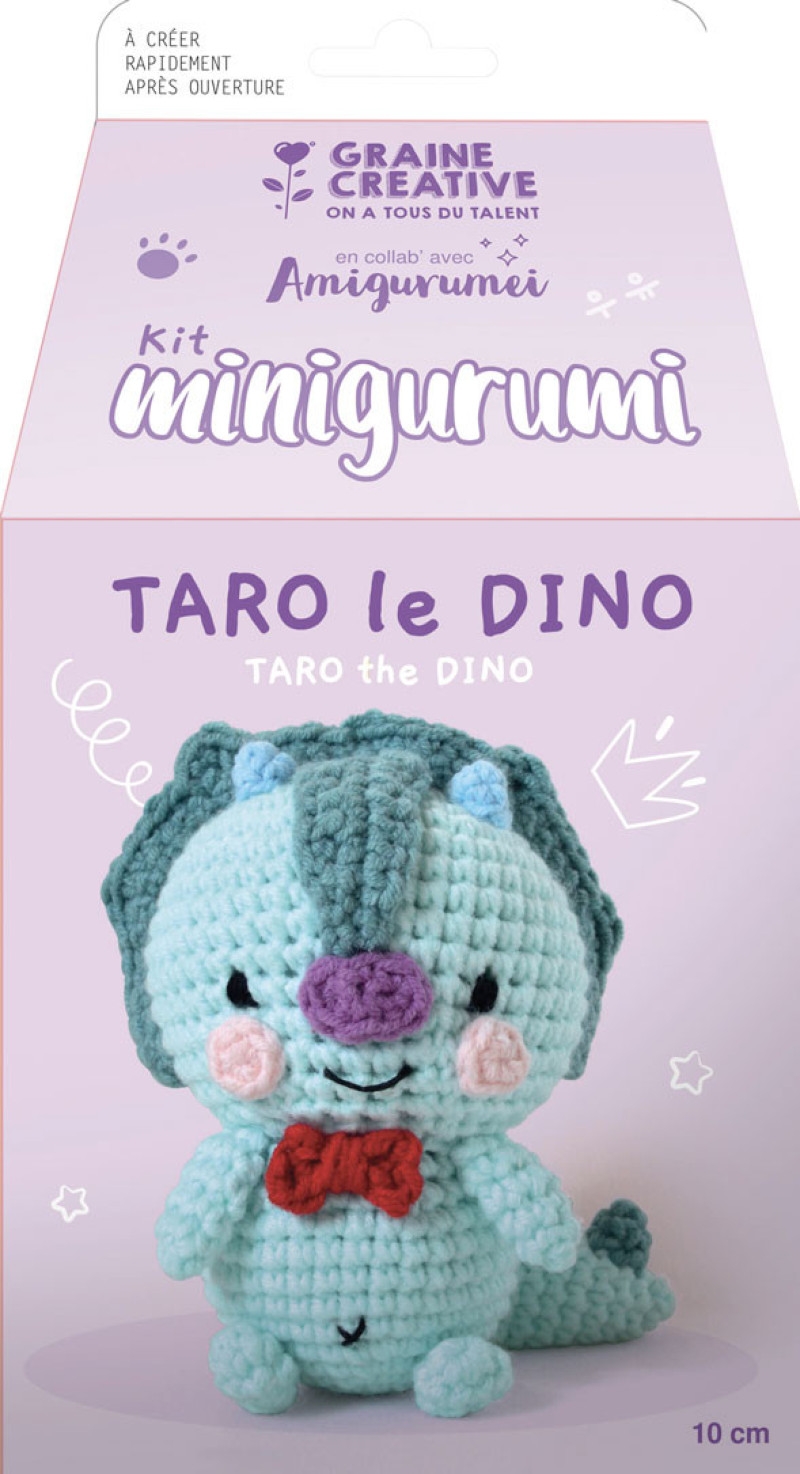 Kit Crochet Amigurumi Mini Dinosaure 10cm : Chez Rentreediscount Loisirs  créatifs