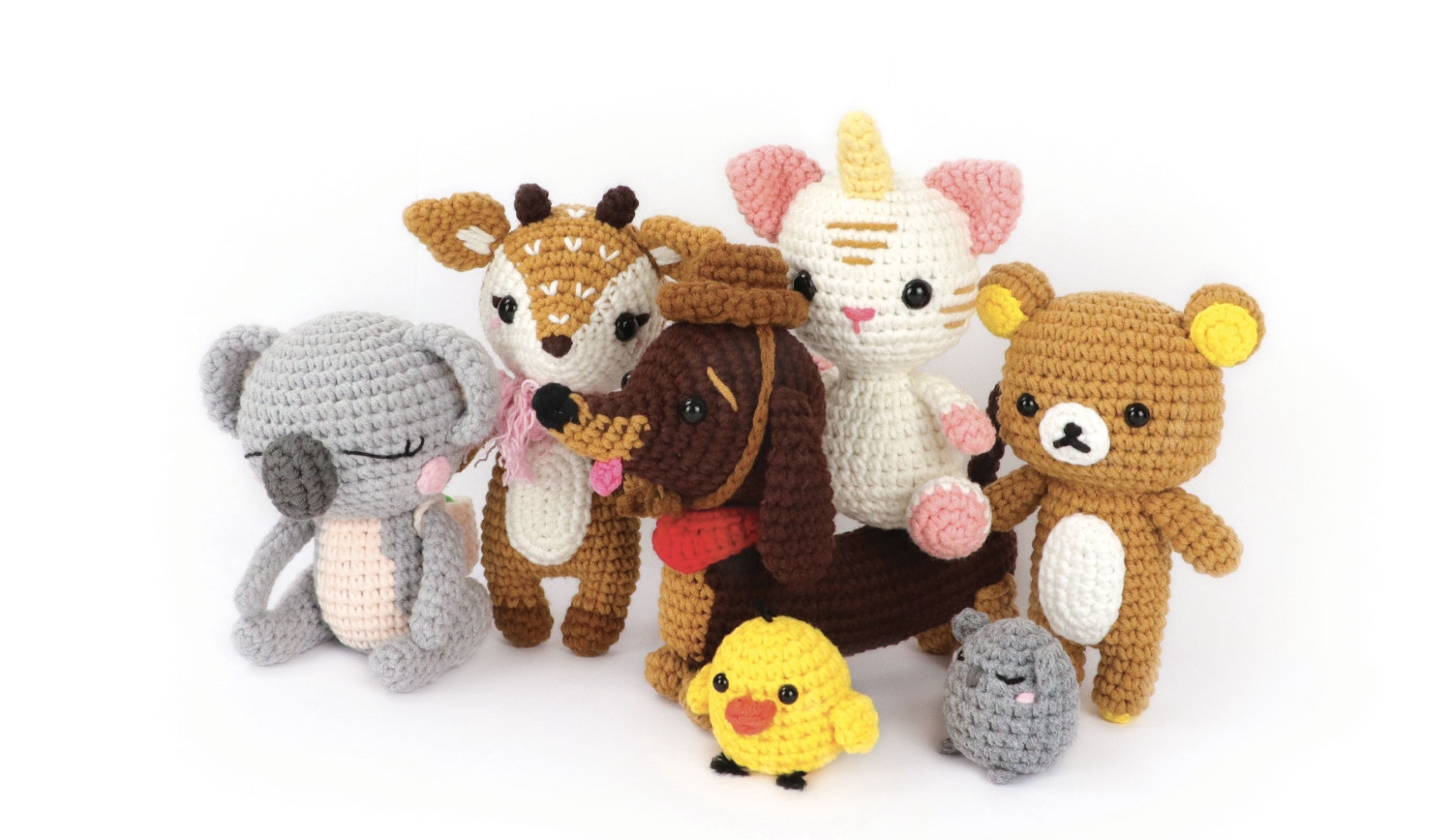 Pack de 5 Patrons Crochet Amigurumi Dom'animaux