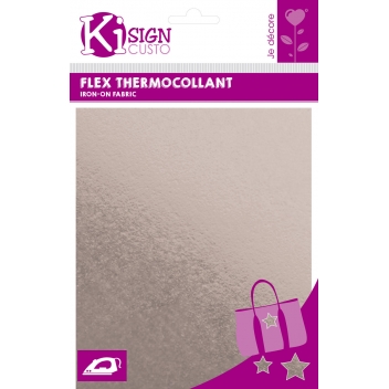 Tissu thermocollant métallique Argenté - Ki-Sign référence 194166