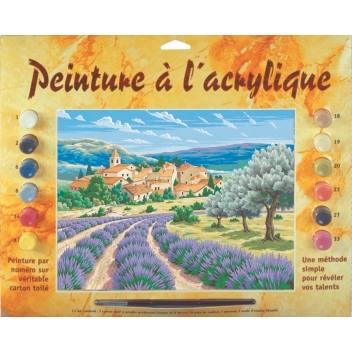 Tableau peinture au numéro Lavande en Provence - KSG référence PL73