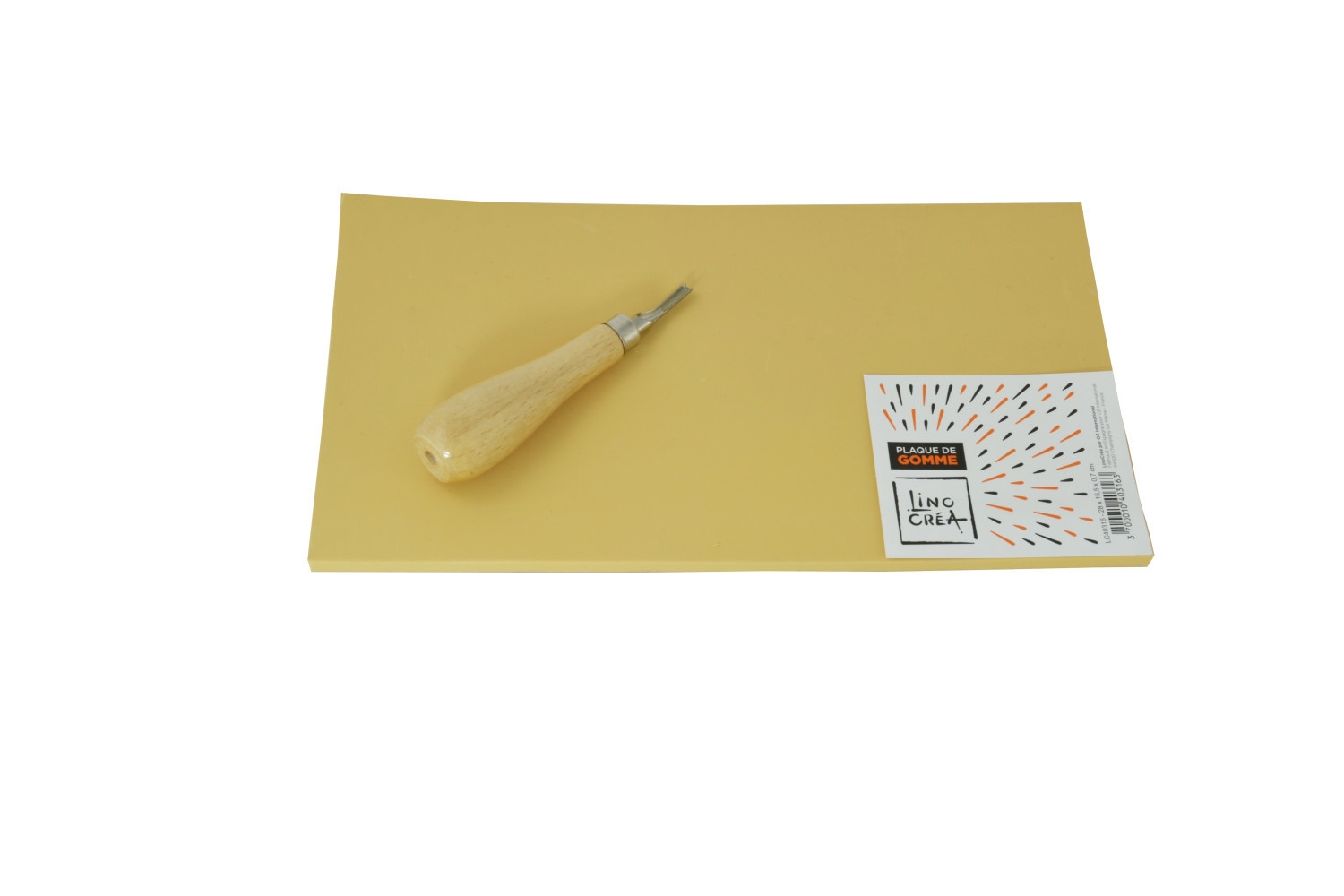 Sachet 1 plaque de gomme à graver pour linogravure - 15 x 10 cm - Graine  Créative