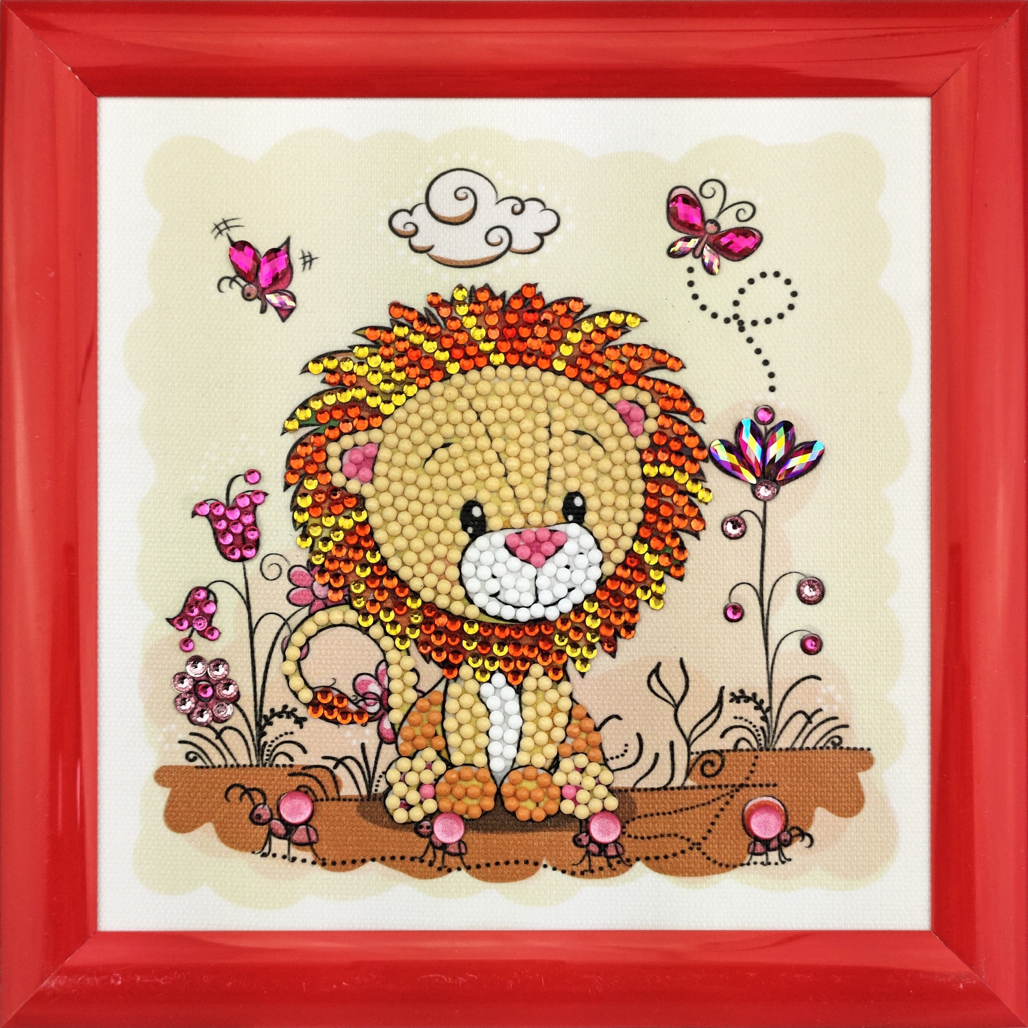 Kit Crystal Art Disney - Tableau Le Roi Lion - 30 x 30 cm - Kit