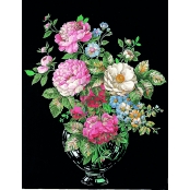 Canevas Pénélope Antique Vase de fleurs 65x80cm