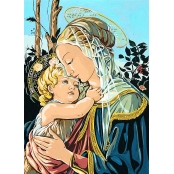 Canevas antique Madonne Botticelli 45x60cm