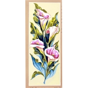 Canevas antique Arums 25x60cm