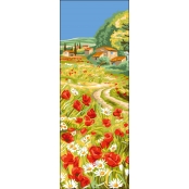 Canevas antique Les coquelicots 30x65cm