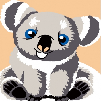 KS25_E26 - 3372770140765 - LUC - Kit canevas Soudan Koala 25x25cm - France