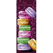 Canevas antique Macarons 30x65cm