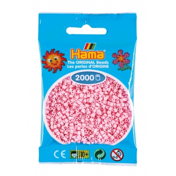 50195 - 0028178501952 - Hama - 2 000 perles mini (petites perles Ø2,5 mm) Rose clair pastel