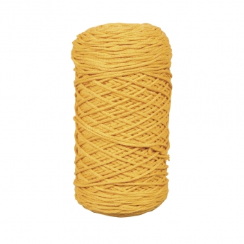 42009166 - 4006166290527 - Rayher - Fil à crocheter Tressé Braidy Recycling 2mm Jaune miel - 5