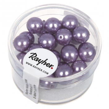 14402308 - 4006166165542 - Rayher - Renaissance Perles en verre , 8mm ø, lilas, boîte 25 pces