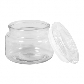 46046000 - 4006166283543 - Rayher - Pot en Verre avec couvercle en verre H 7,5 cm 320 ml