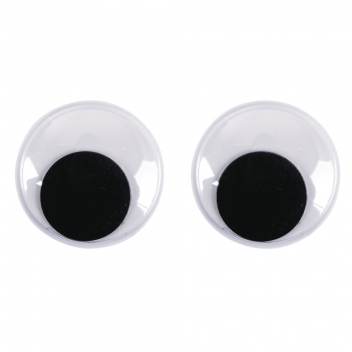 20 yeux mobiles ovales 20x15mm simple en plastique à coller - Un grand  marché
