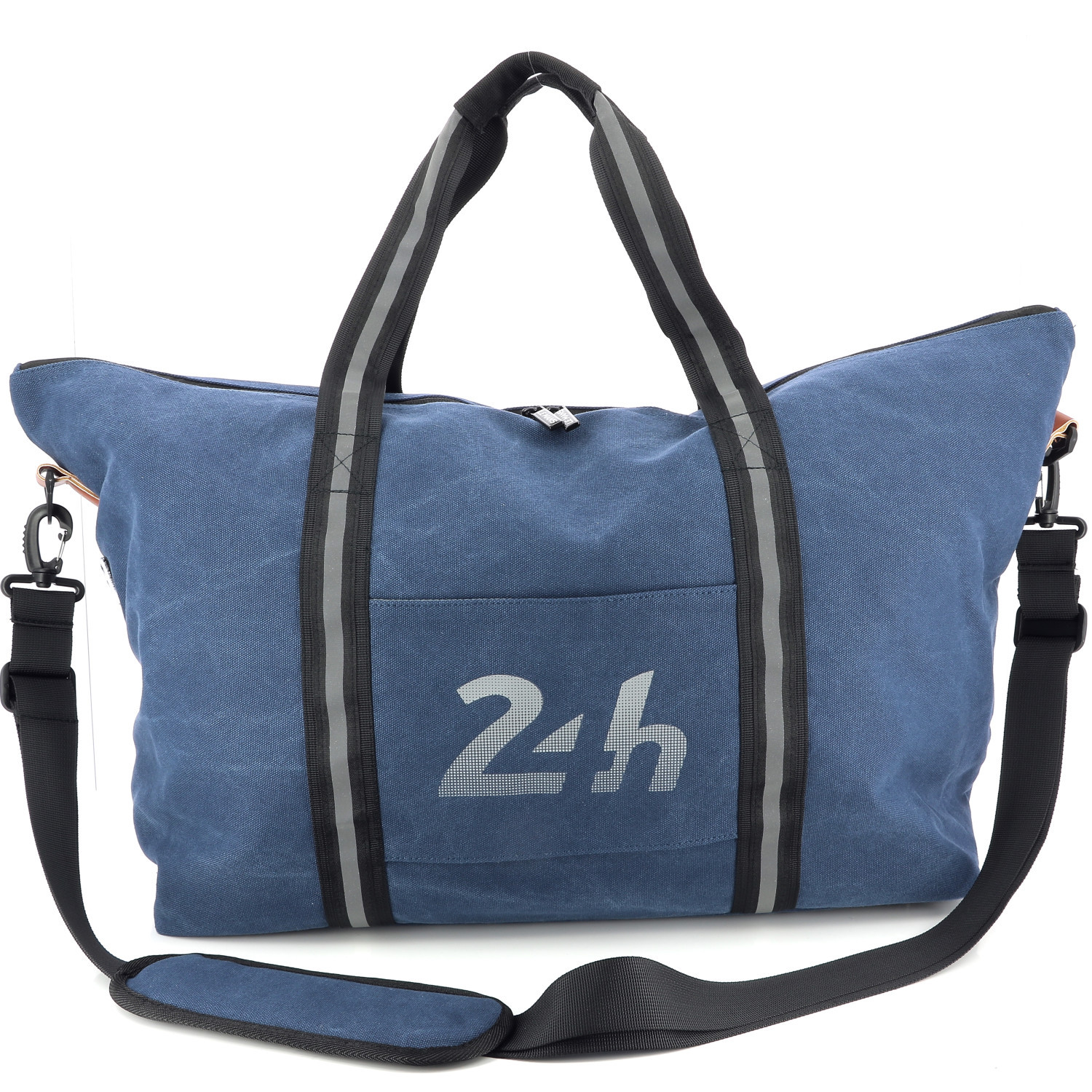 Petit sac de voyage polochon 48cm Coton Bleu - 24H LE MANS ref LM300BL-19